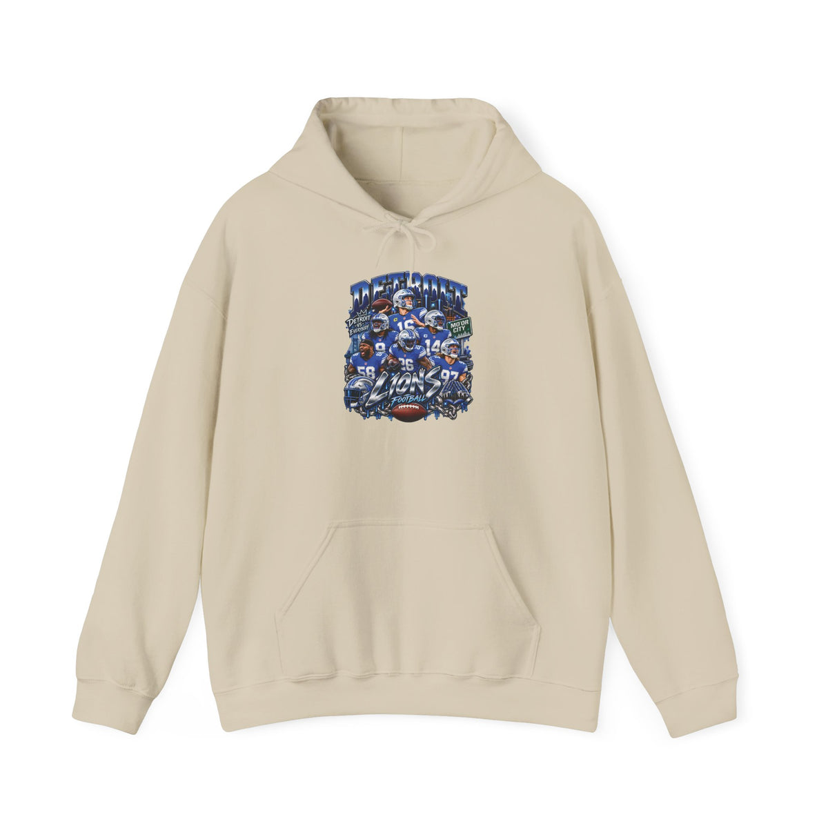 Detroit 313 Skyline Hoodie | Dripping Graffiti City Football Design