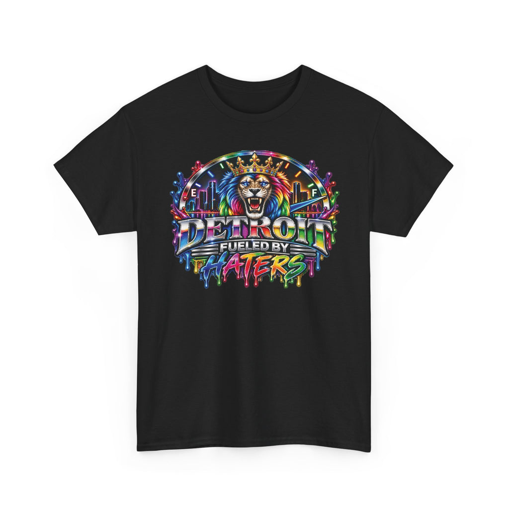 Detroit Lion Graffiti tee | Colorful Drip Lion Detroit Tee