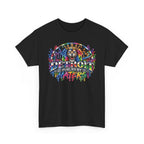Detroit Lion Graffiti tee | Colorful Drip Lion Detroit Tee