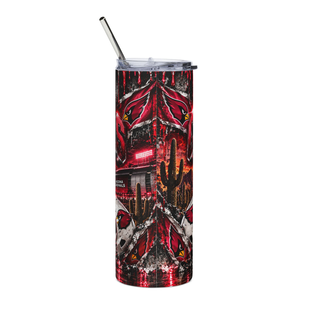 Arizona Cardinals Tumbler | 20oz Stainless Steel Football Team Travel Mug