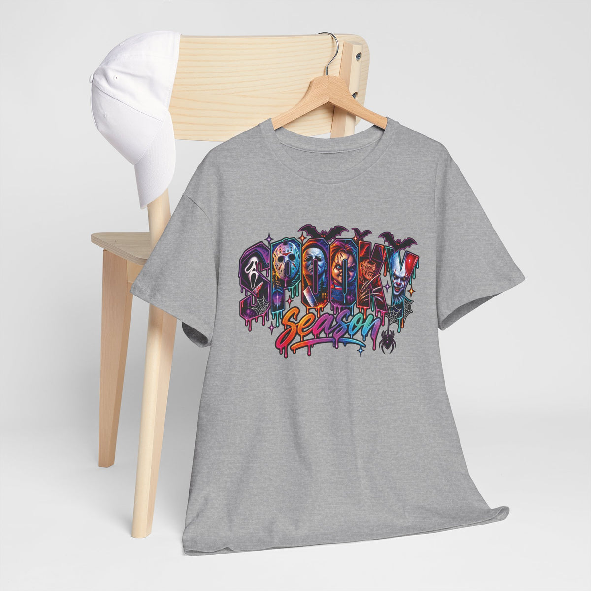 Horror Mask Graffiti Tee | Spooky Season Halloween Slasher Skull Vampire Werewolf