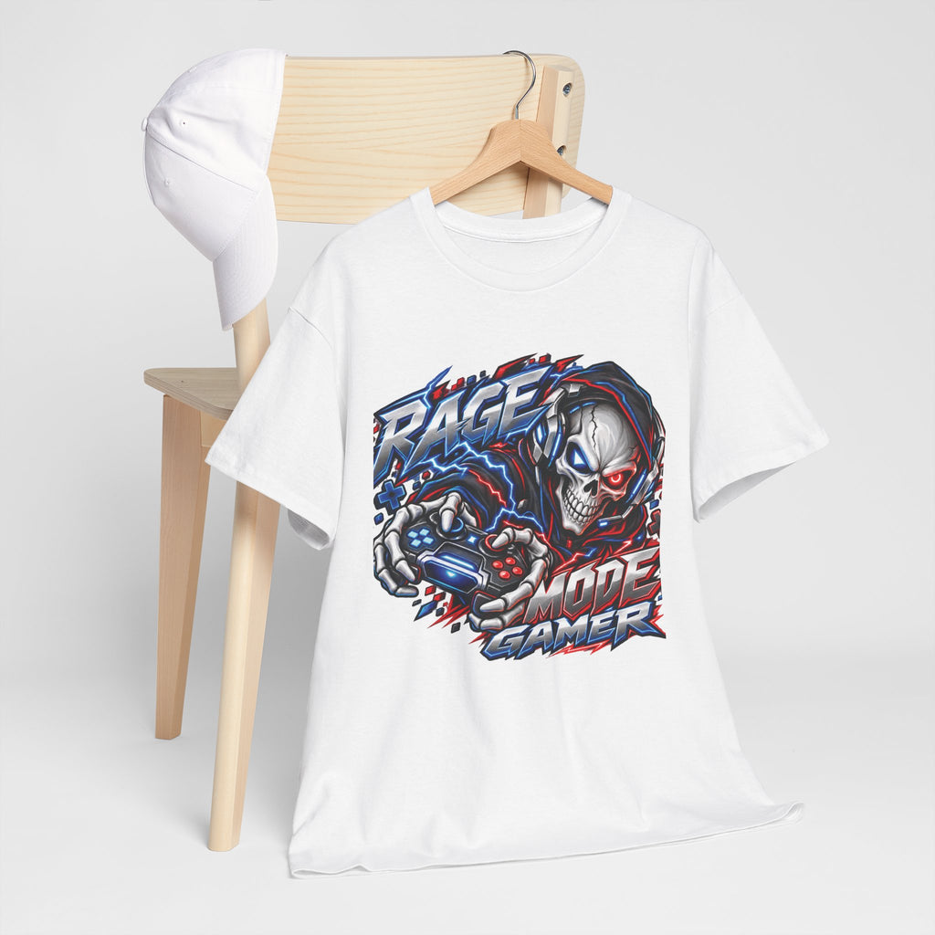 Rage Mode Gamer Skull Graphic T-Shirt