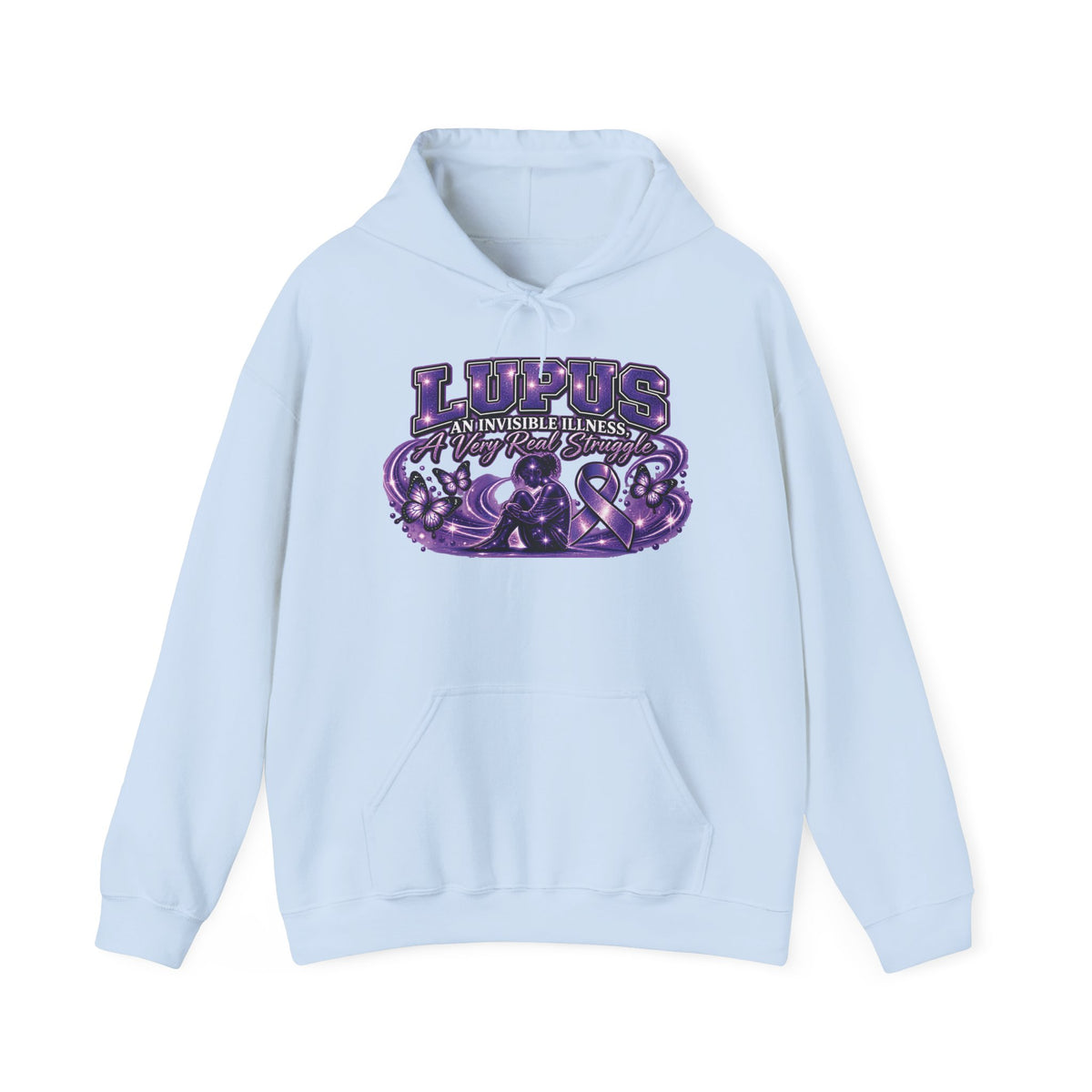 Lupus Awareness Purple Ribbon Hoodie | Support Autoimmune Awareness