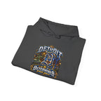 Detroit skyline determined slogan Hoodie | Motor City vintage style