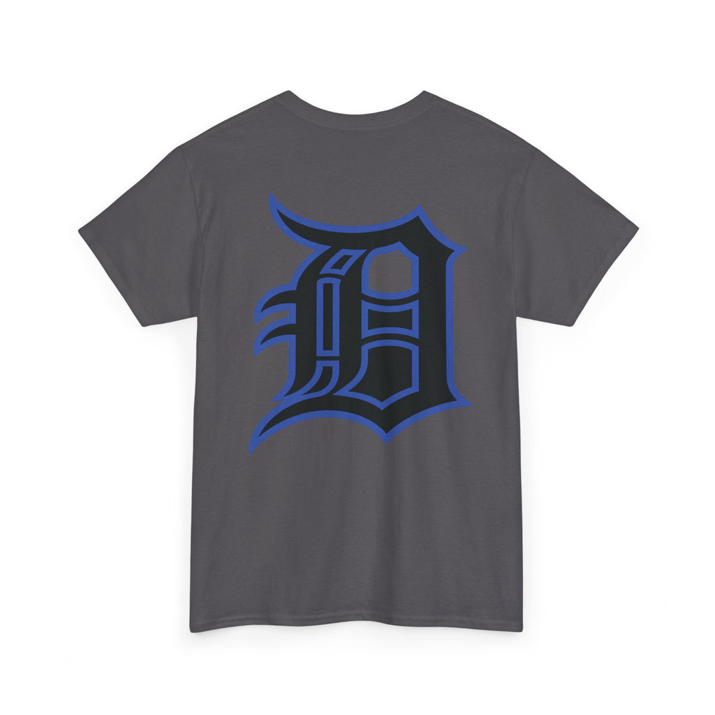 Detroit Basketball Lion Graphic Tee | Motor City D Old English Logo