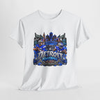 Detroit Football Graphic Tee | City Skyline, Players, Lions-Inspired Design