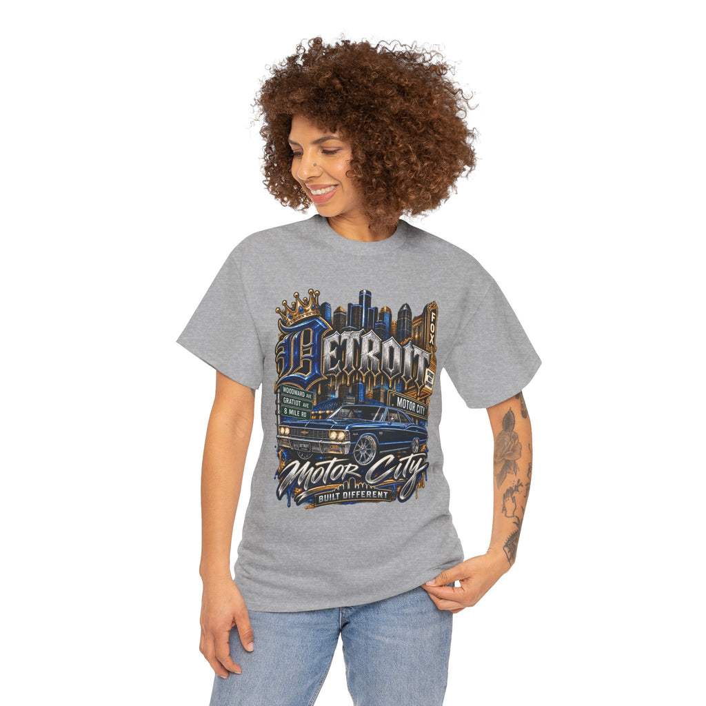 Detroit Motor City Graphic Tee | Skyline, Classic Car, Vintage Signage