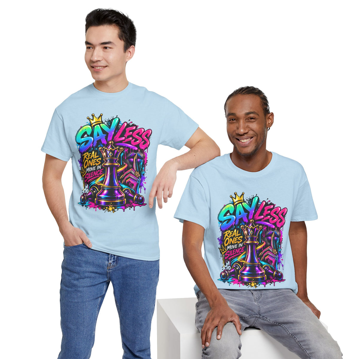 Say Less Chess King Tee | Graffiti Chess Piece Streetwear