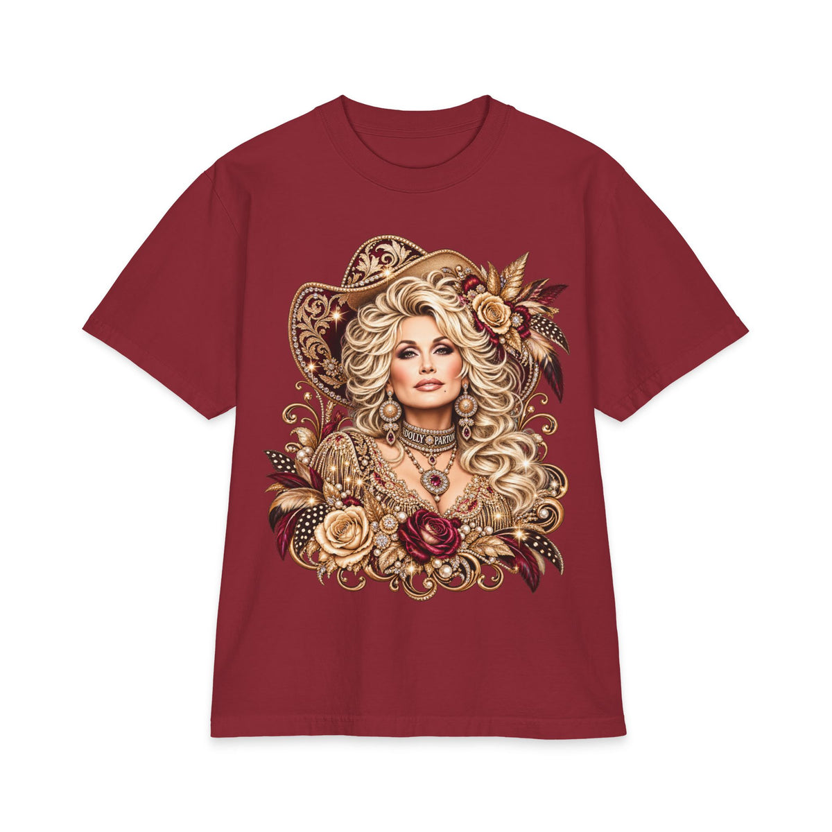 Dolly Floral Portrait T-Shirt | Butterfly 'Love Always' Back