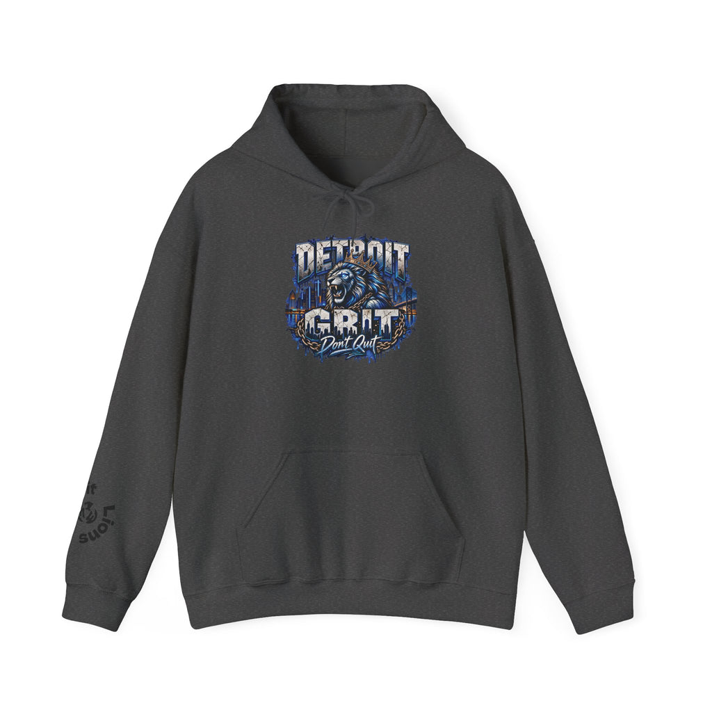 Detroit Grit graphic Hoodie | Motor City skyline, industrial vintage design