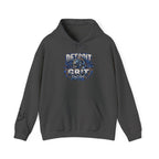 Detroit Grit graphic Hoodie | Motor City skyline, industrial vintage design
