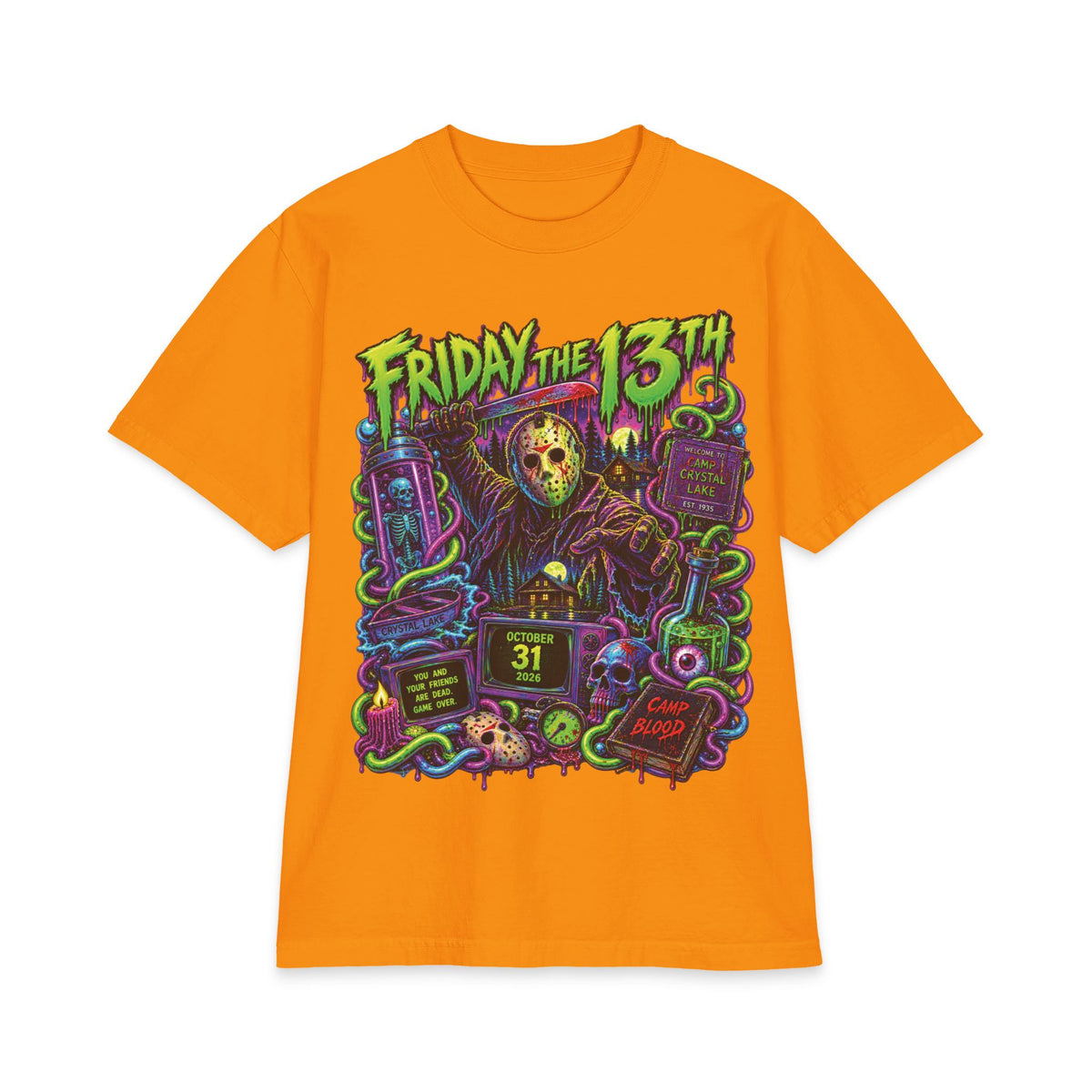 Friday the 13th Horror Graphic T-Shirt | Jason Masked Killer Tee