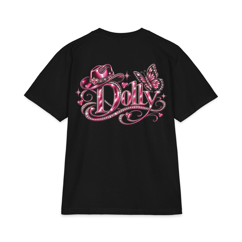 Retro Pink Dolly Portrait T-Shirt | Country Cowgirl Graphic Tee