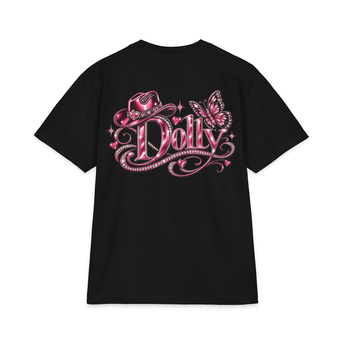 Retro Pink Dolly Portrait T-Shirt | Country Cowgirl Graphic Tee