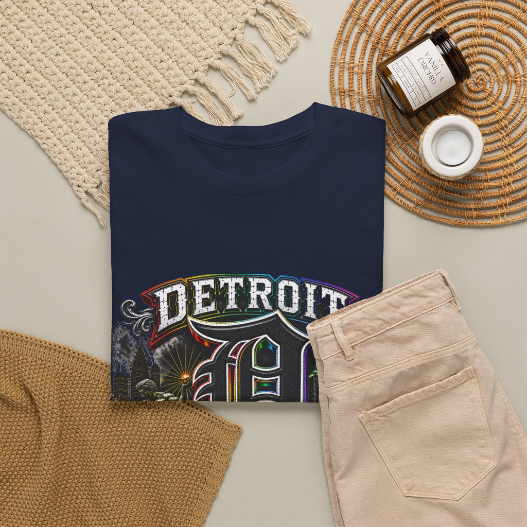 Detroit D Skyline Determined True Grit T-Shirt | City Pride Tee