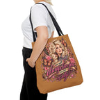 Dolly Parton portrait tote bag | 'I Will Always Love You' music lyric design