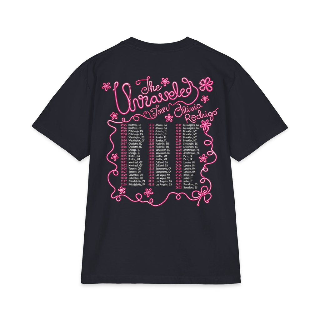 Olivia Rodrigo portrait T-Shirt | tour dates backprint