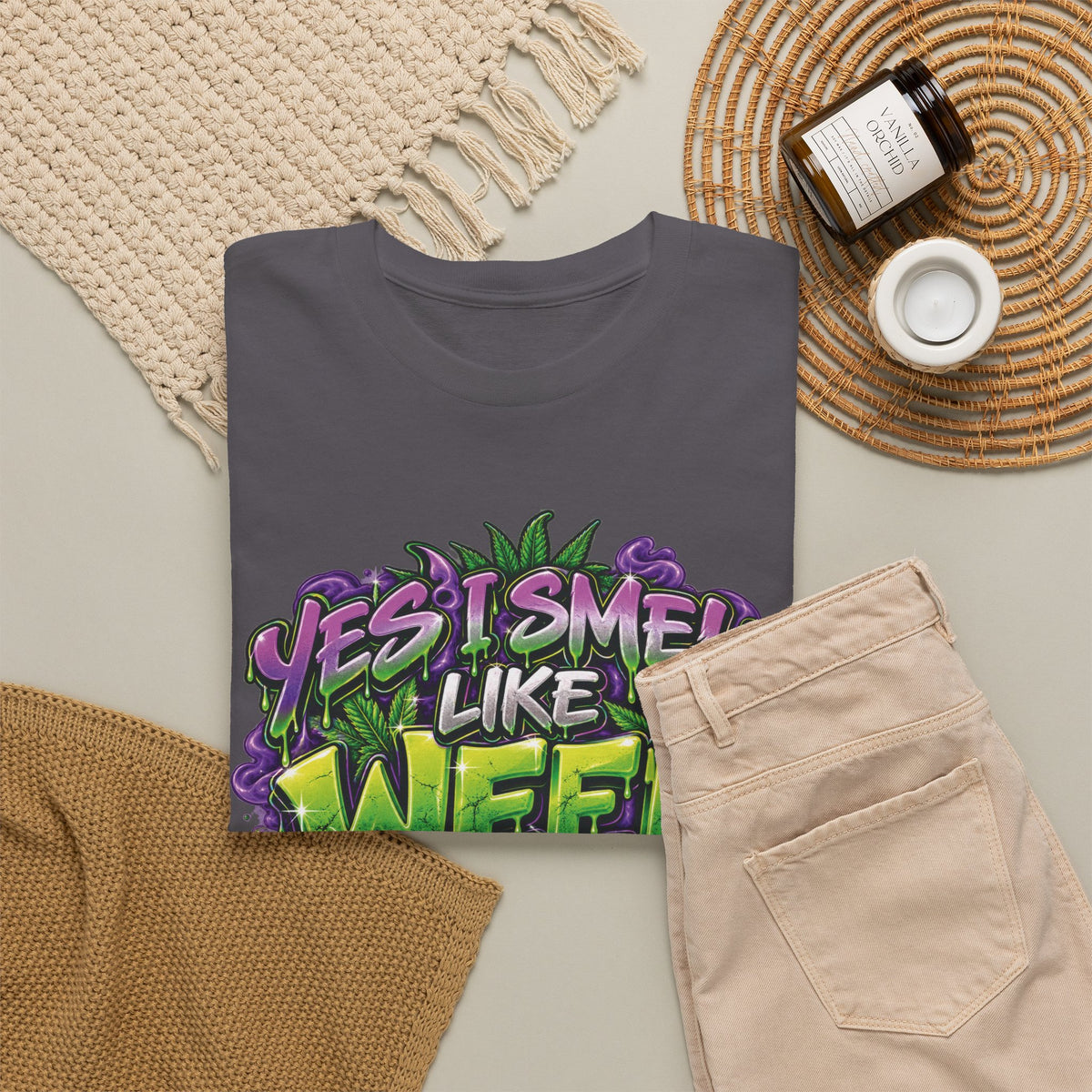 You Smell Like Weed T-Shirt | Cannabis Graphic Tee, Funny Stoner Slogan