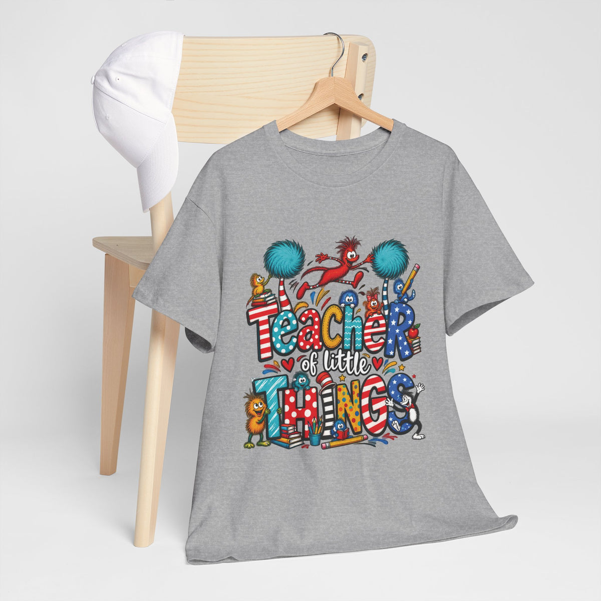 Teacher of Little Things T-Shirt | Colorful Dr. Seuss Style Kids Classroom Tee