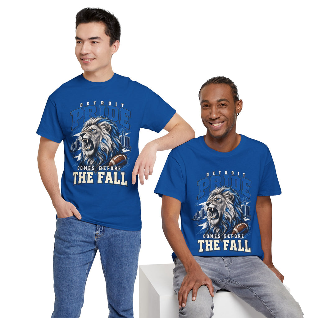 Detroit Pride Comes Before the Fall Lion Graphic T-Shirt