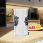 Worlds Best Dad Coldest Bud Frosted Glass Beer Mug | Beer Stein Style, Illustrated Typography