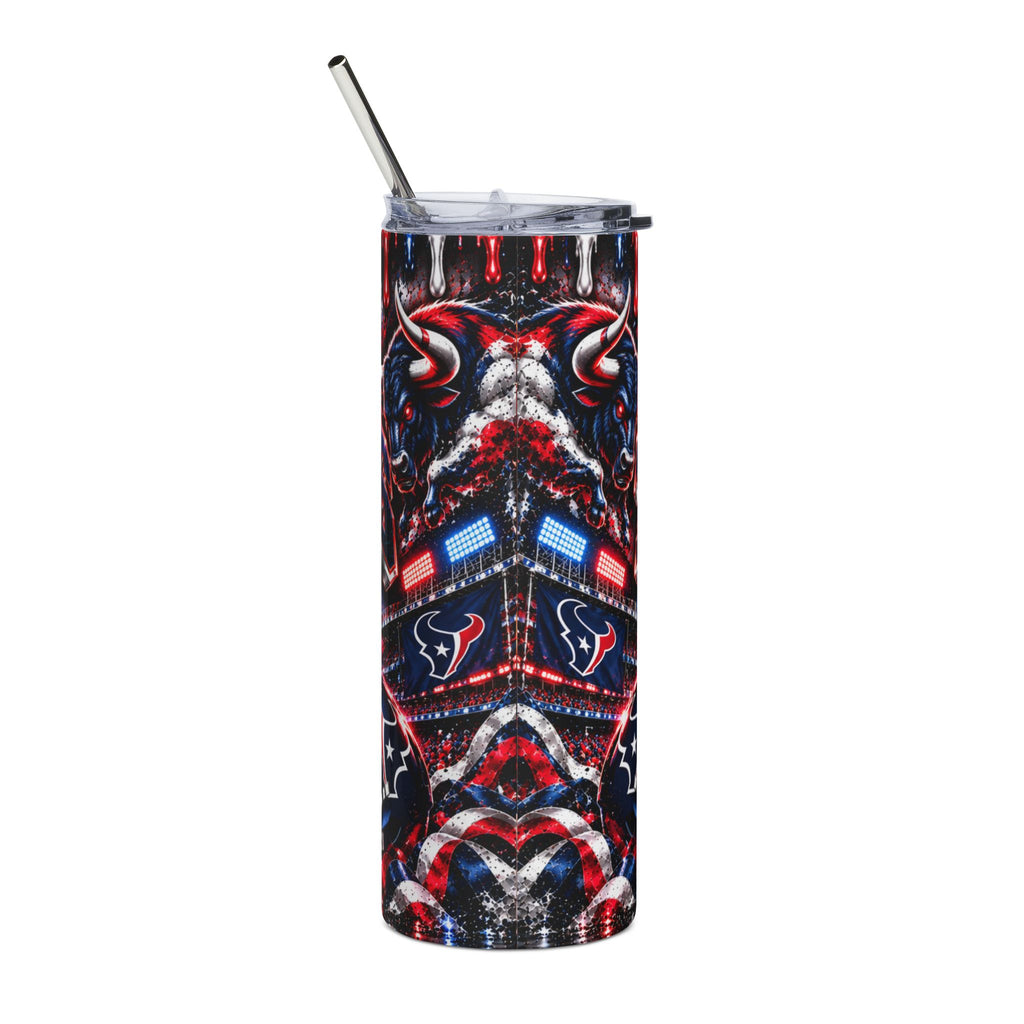 Houston Texans Logo Collage Tumbler | 20oz Stainless Steel