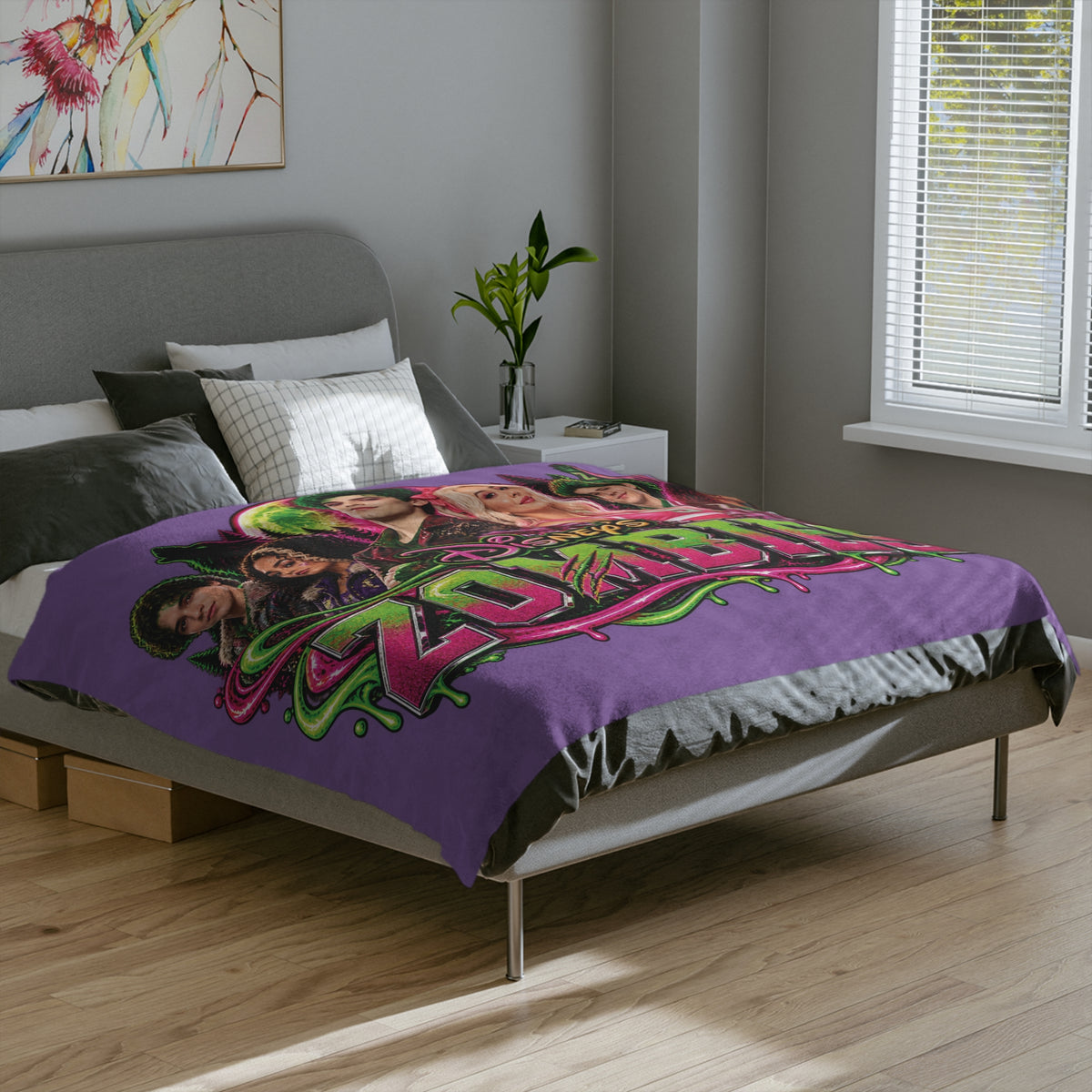 Zombies Characters Blanket | Velveteen Microfiber Blanket