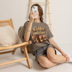 Coffee Is My Therapy T-Shirt | Coffee Cups Illustration, Cozy Beverage Tee