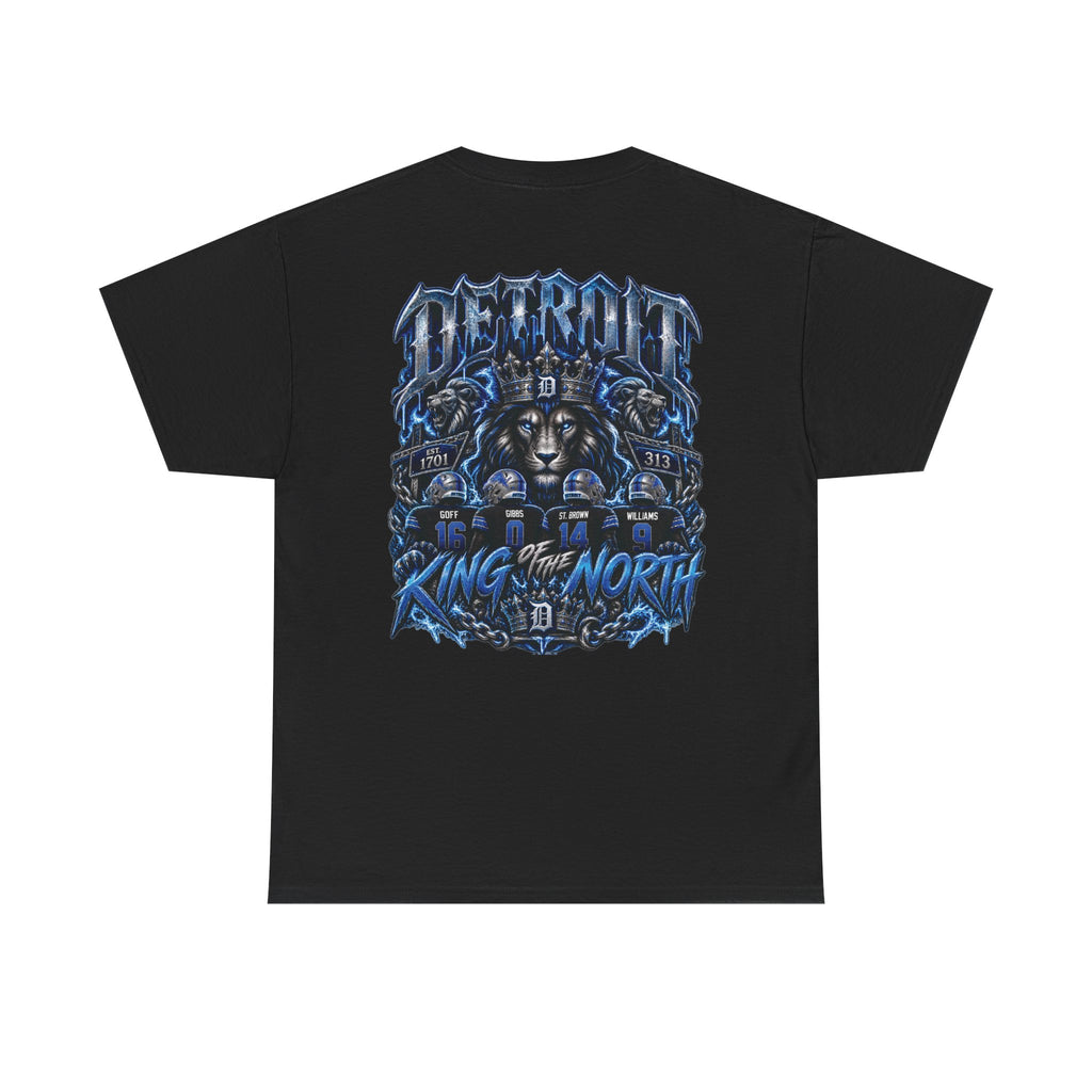 Detroit Skyline Script Tee | Detroit Lion of the North Graphic T-Shirt