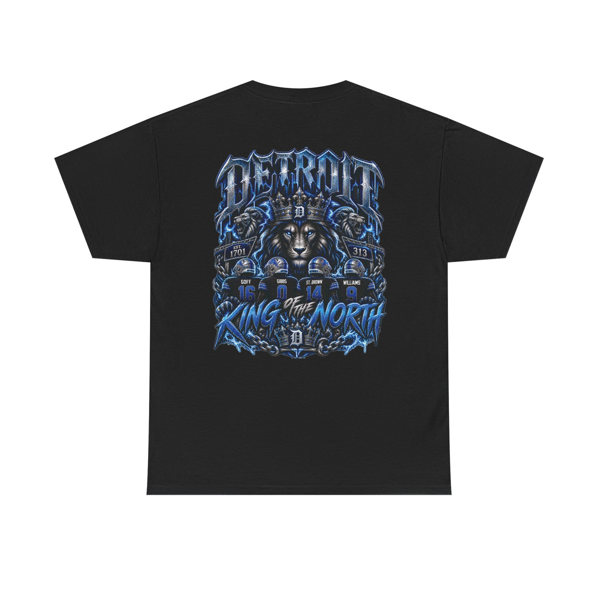Detroit Skyline Script Tee | Detroit Lion of the North Graphic T-Shirt
