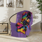 Coldplay band portrait Velveteen blanket | colorful pop art music throw