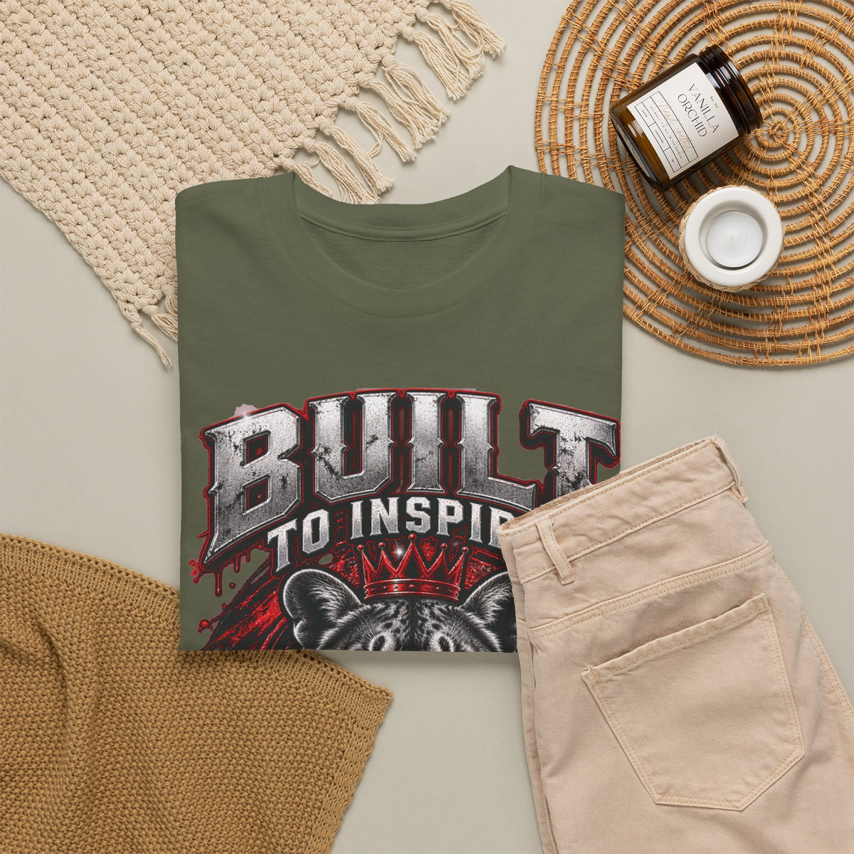Built to Inspire His Purpose Couples Tiger Graphic T-Shirt