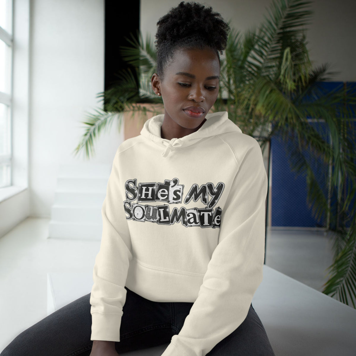 She's My Soulmate  Couples Romantic  Quote Hoodie