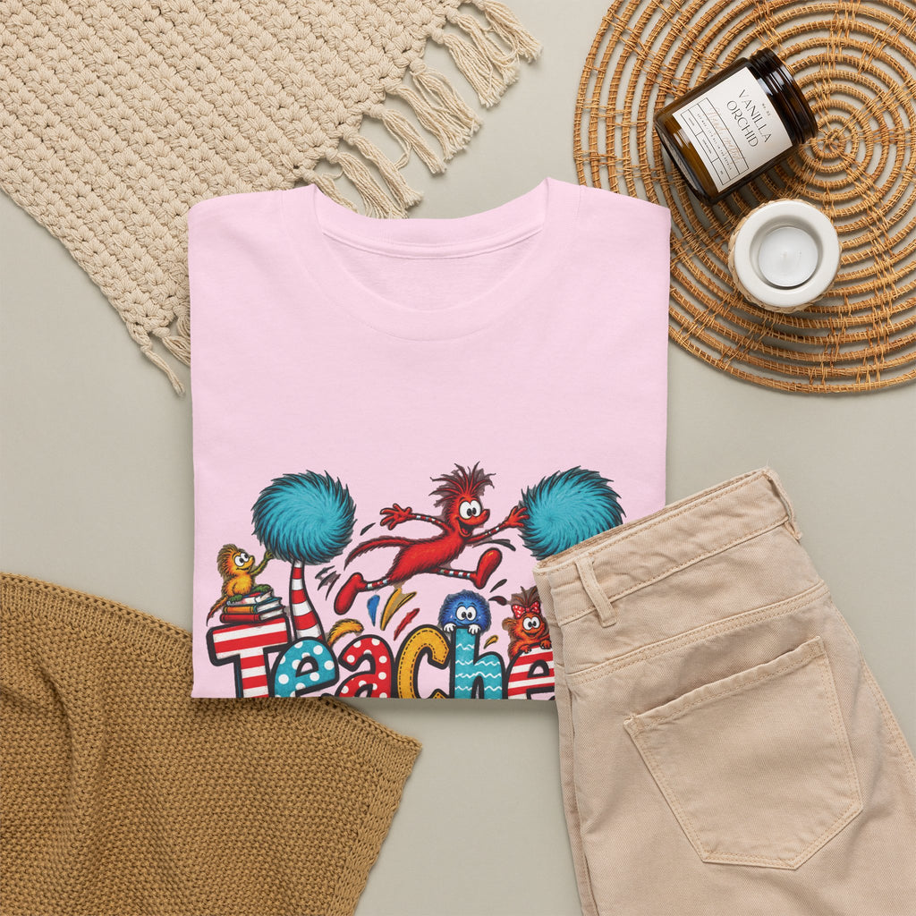 Teacher of Little Things T-Shirt | Colorful Dr. Seuss Style Kids Classroom Tee