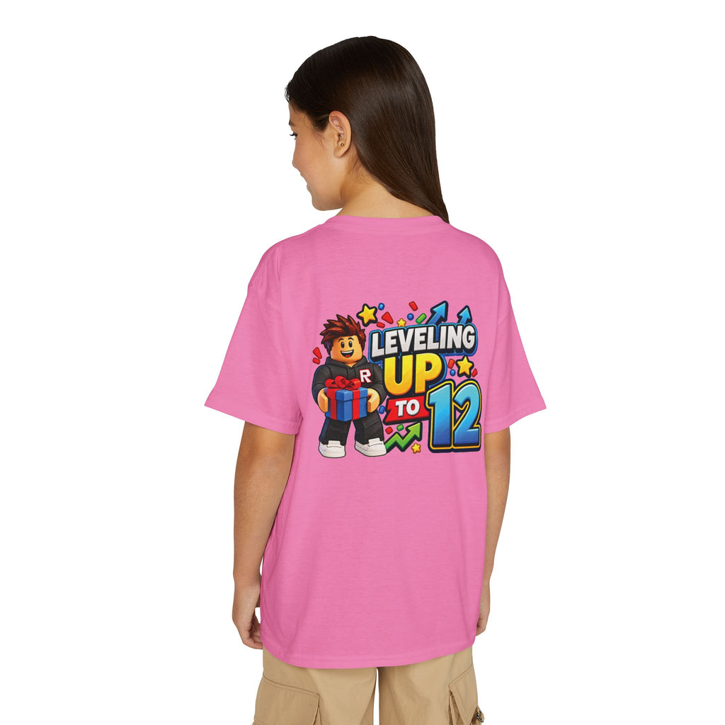 Youth Roblox Birthday T-Shirt – Leveling Up to 12