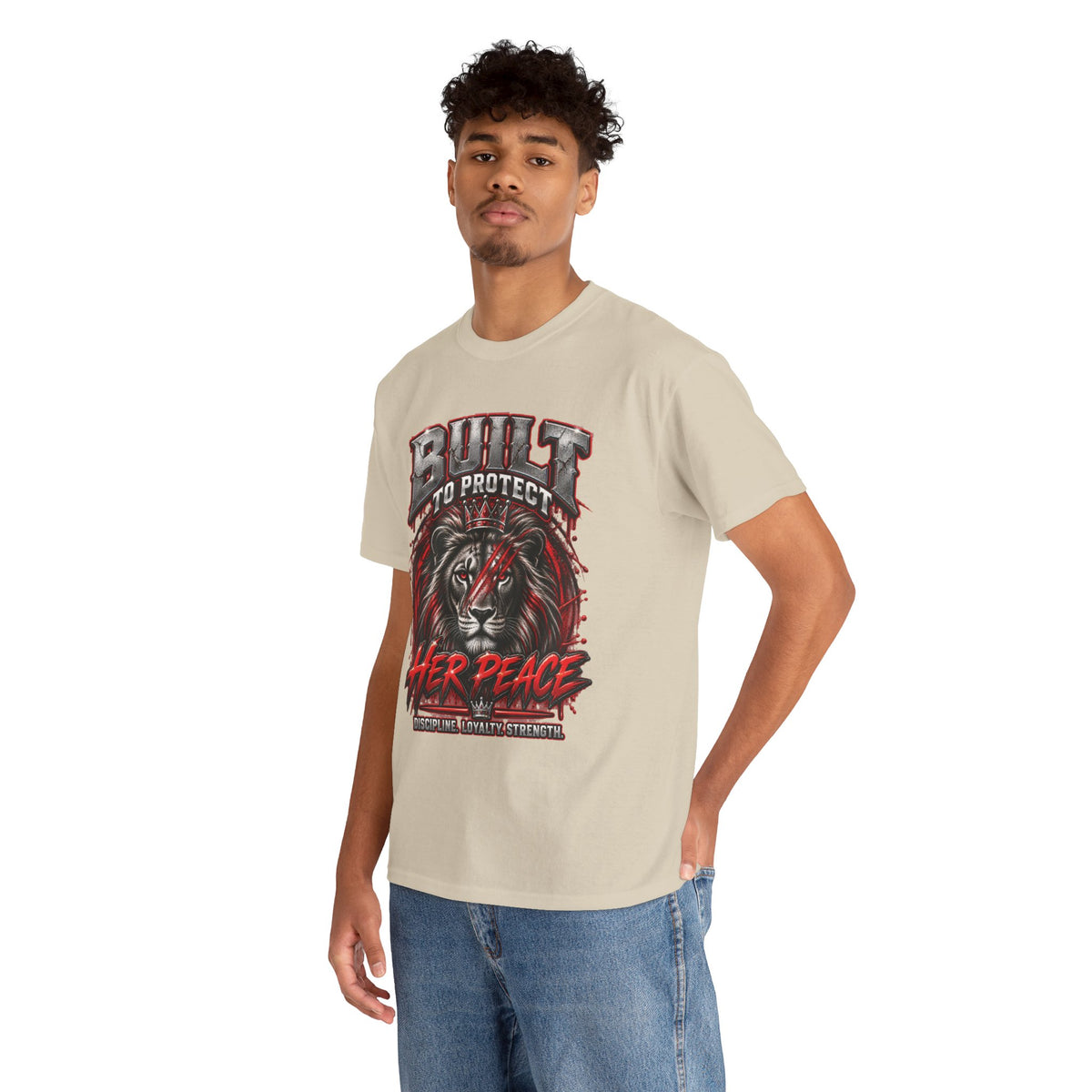 Built to Protect Her Peace Couples Graphic T-Shirt
