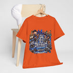 Detroit Legends collage T-Shirt | Motor City skyline, classic cars, musicians