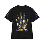 Handprint Portrait Maroon 5 Band Graphic T-Shirt | Rock Band Logo Tee
