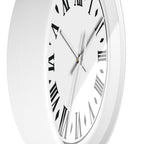 Roman Numeral Clock Wall Clock | Black Frame, Classic Vintage Face