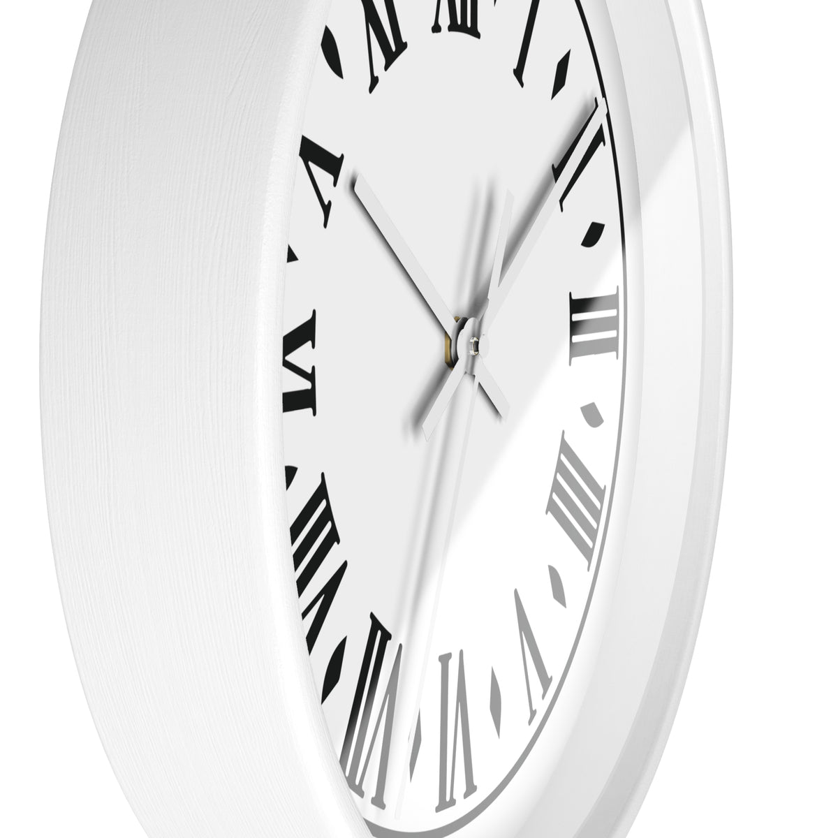 Roman Numeral Clock Wall Clock | Black Frame, Classic Vintage Face