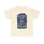 Detroit Hustle Stay Focused Tee | City Skyline, Money Bag Graphic