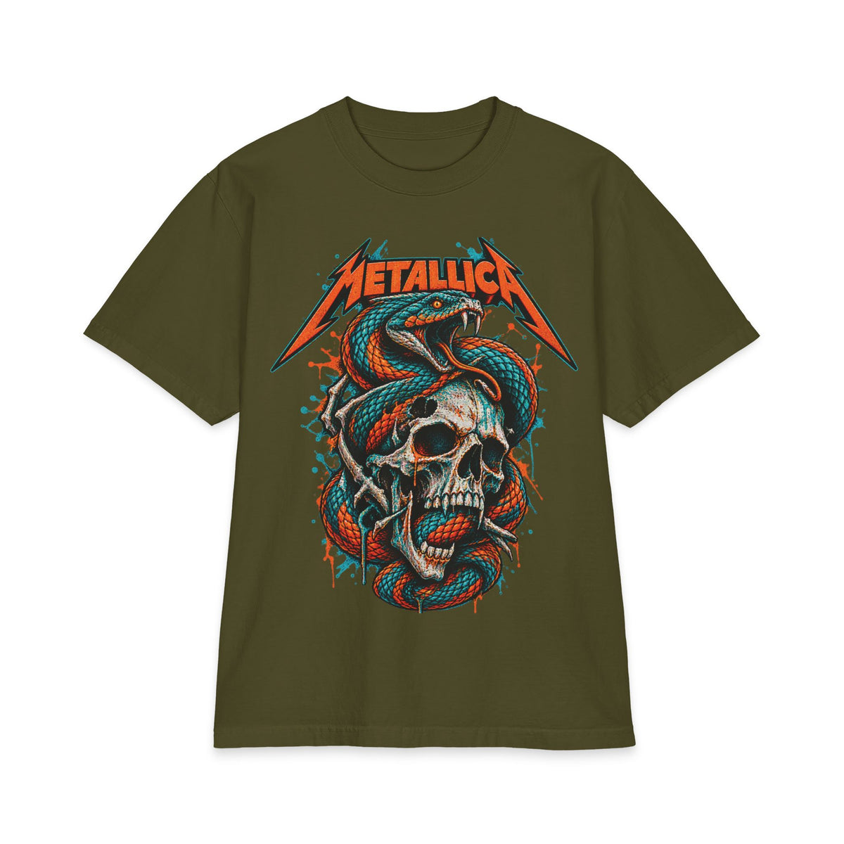 Metallica Snake and Skull T-Shirt | Band Graphic Tee