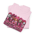 Horror Icons We Wear Pink Tee | October Breast Cancer Awareness Shirt