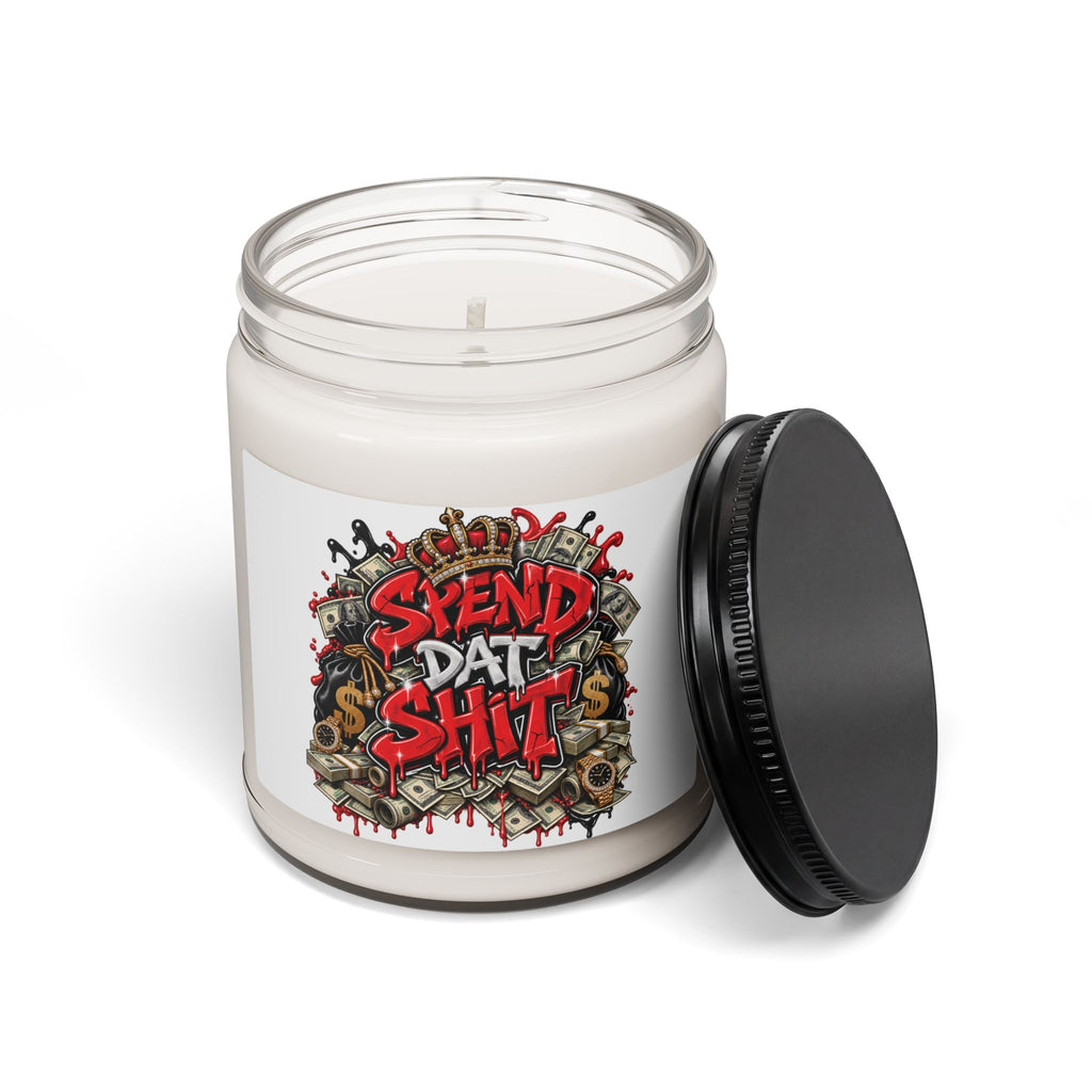 Spend Dat Shit Candle | 9oz Soy Jar, Graphic Graffiti Money Design