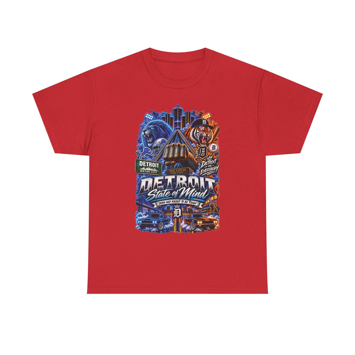 Detroit State of Mind T-Shirt | City Skyline, Motor City Collage