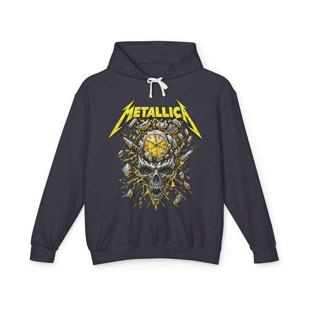 Metallica Skull & Broken Clock Hoodie | Band Logo Rock Music Sweatshirt