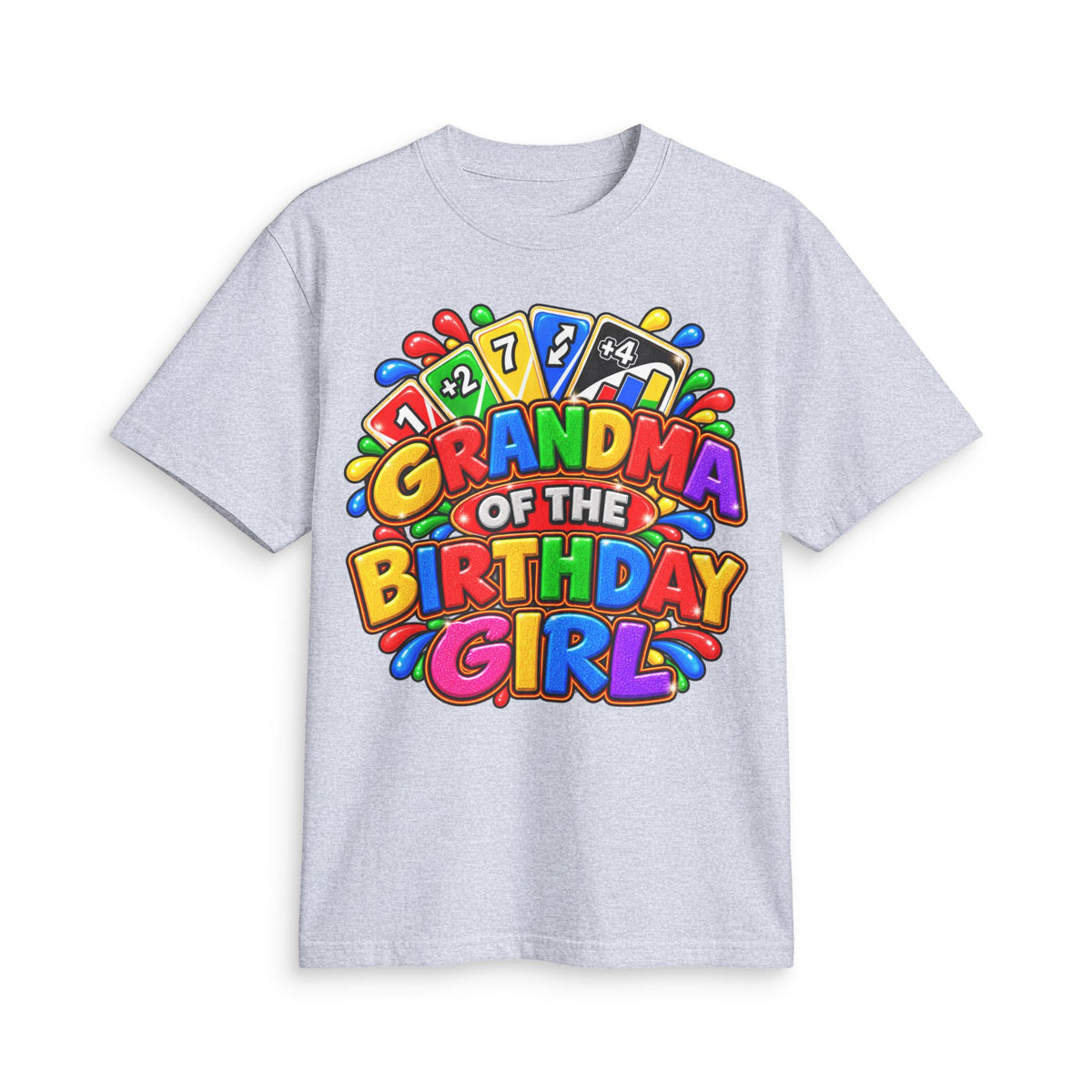 Grandma of the Birthday Girl T-Shirt | Colorful Birthday Design