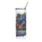 20oz Gaming Tumbler – Colorful Gamer Controller & Level Up Design