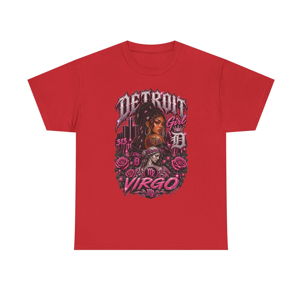 Detroit Girl Virgo T-Shirt | Zodiac Virgo Graphic Tee, Roses