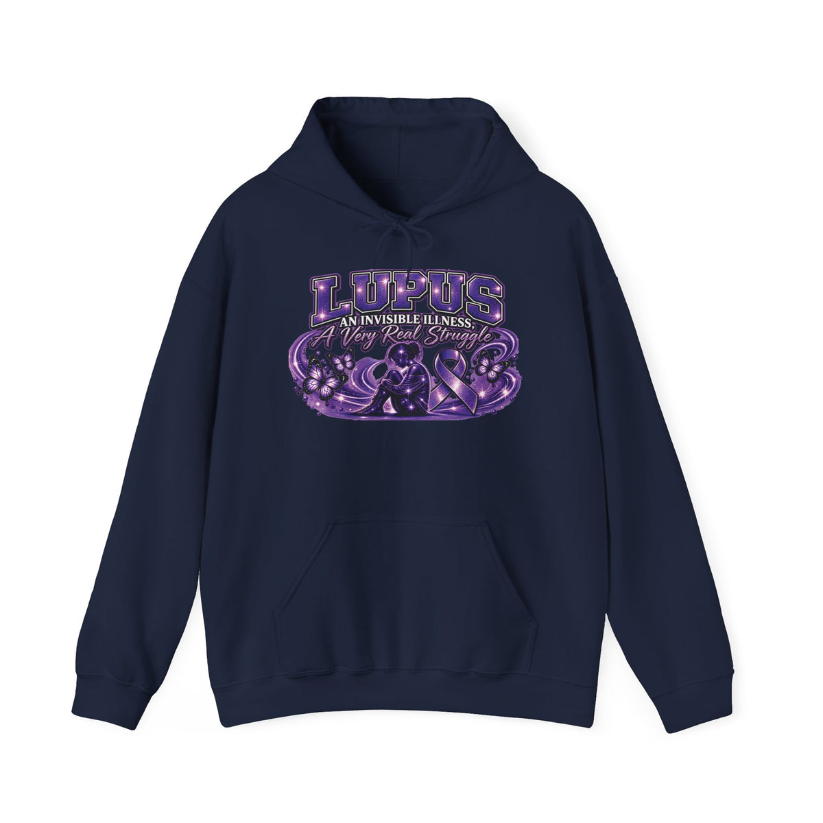 Lupus Awareness Purple Ribbon Hoodie | Support Autoimmune Awareness